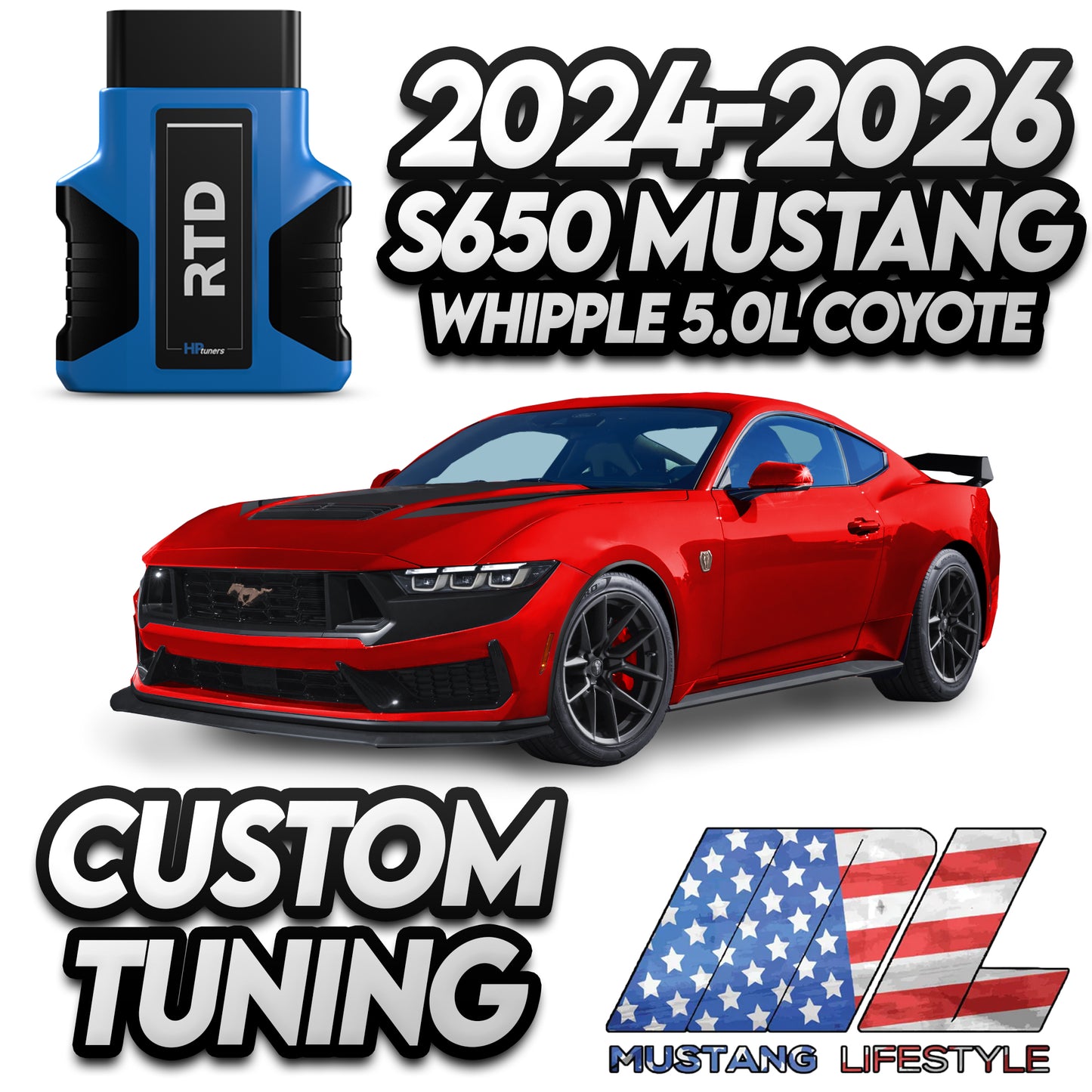 ML Tune for Whipple S650 2024-2026 Mustang GT 93 + E85 with RTD 4