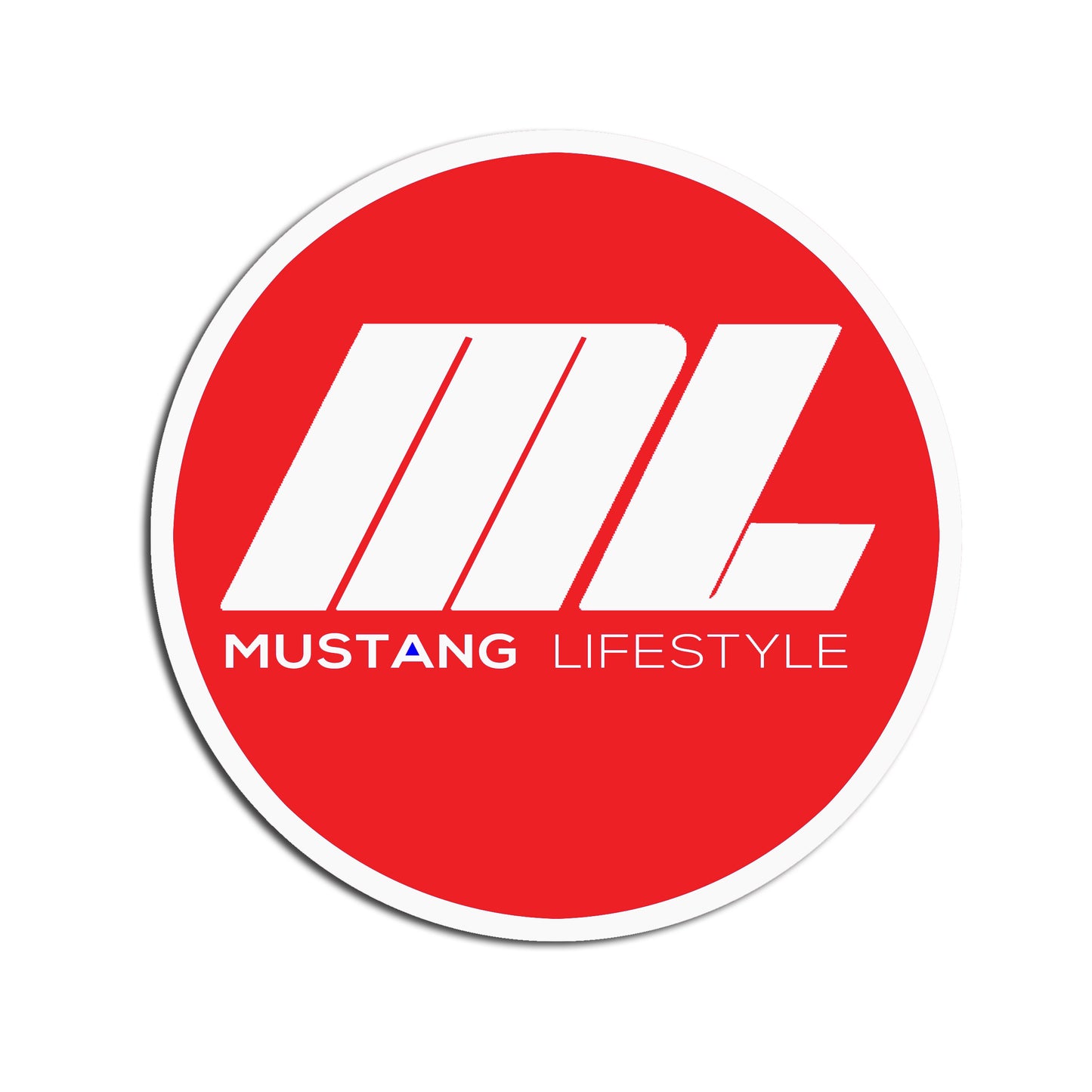 ML Circle Sticker Red & White
