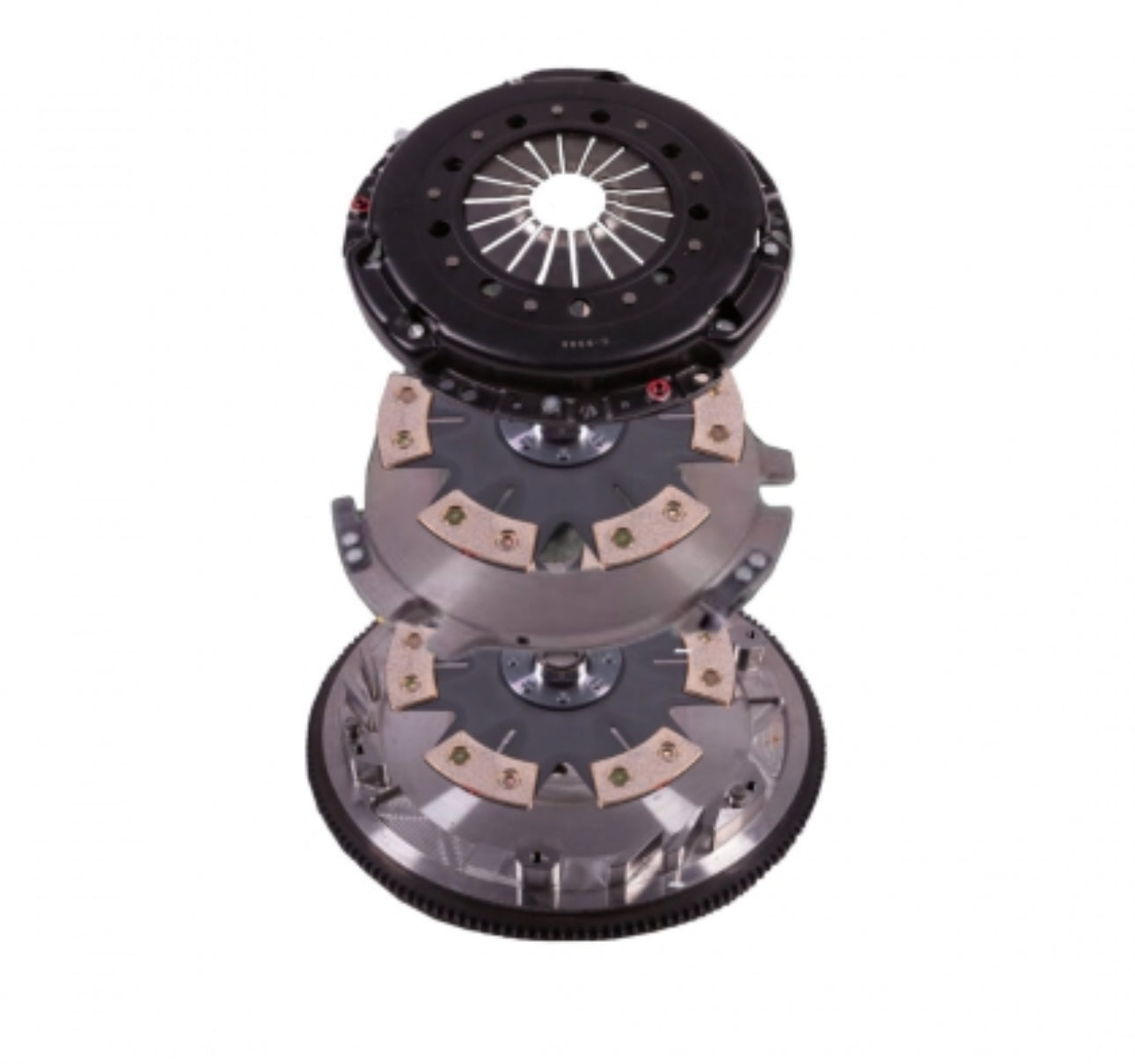 Vengeance Stage 3 Clutch SN95/S197 6 Bolt Six Puck Twin Disc - 26 Spline Upgrade (1996 - 2010 Ford Mustang 4.6) - DM3-07-02-26T