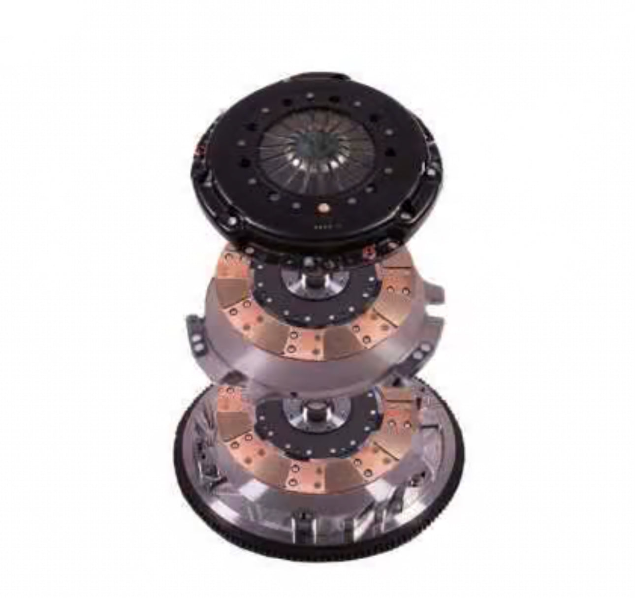 Vengeance Stage 2 Clutch SN95/S197 6 Bolt Ceramic Twin Disc - 26 Spline Upgrade (1996 - 2010 Ford Mustang 4.6) - DM2-07-02-26T