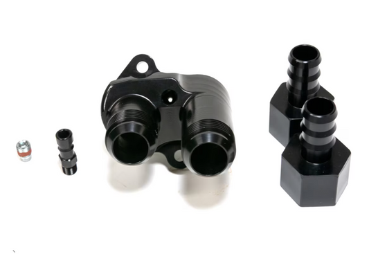 VMP '20+ GT500 16 an billet water manifold - stock intercooler core and stock-sized internal floating transfer tubes