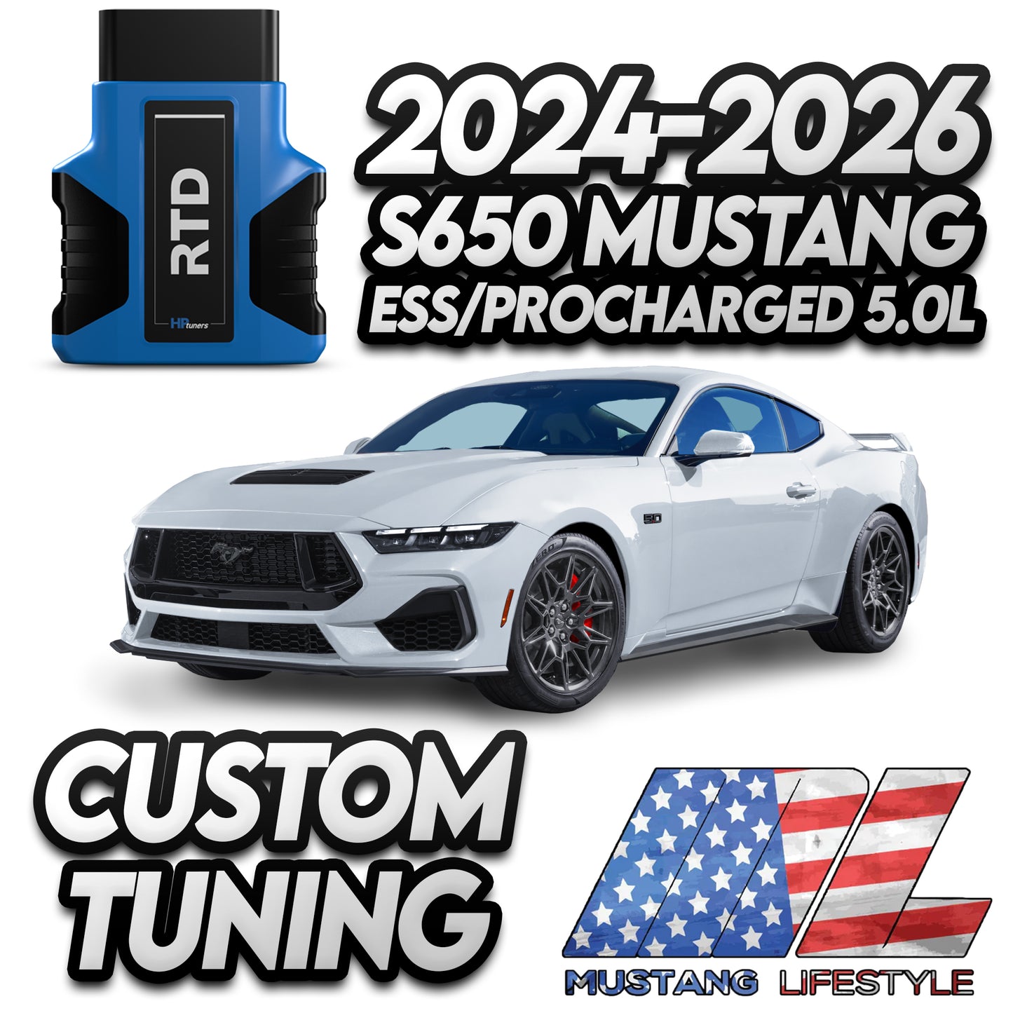 ML Tune for ESS/Procharged S650 2024-2026 Mustang GT 93 + E85 with RTD 4